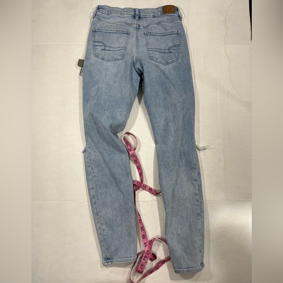 AMERICAN EAGLE DISTRESSED HIGH RISE JEGGIN 8 LONG - Picture 14 of 16